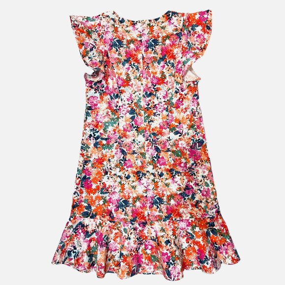 J. Crew Mercantile Women's Size 2 Floral Ruffle Flutter Cotton Dress NWOT - Picture 3 of 8